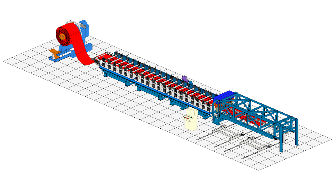 LINE FOR TRAPEZOIDAL SHEETS layout image for 58001D
