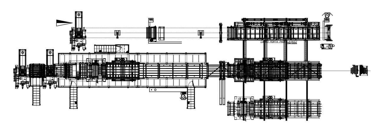 LINE FOR SANDWICH PANELS (ROLL FORMING) layout image for 59001A