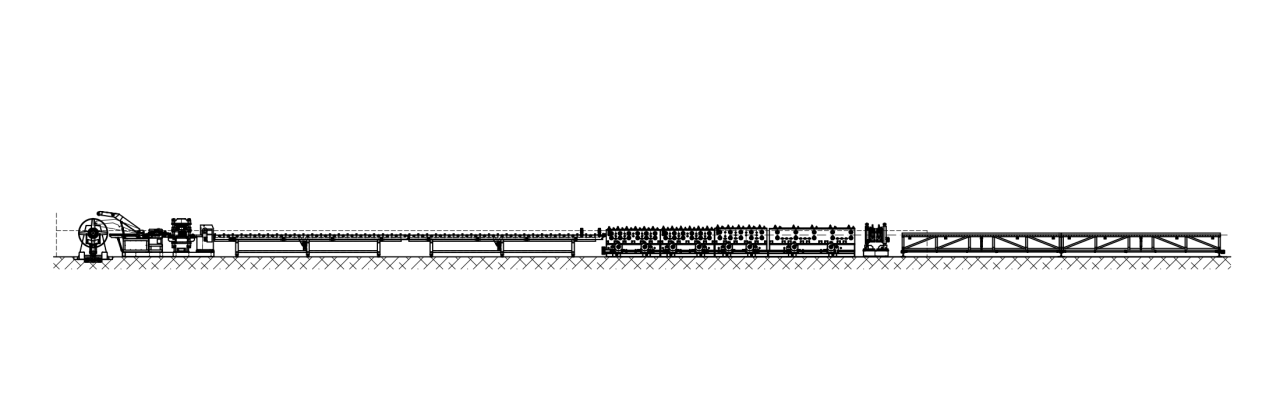 High-Strength C, U & Z Purlin Roll Forming Machine layout image for 57002