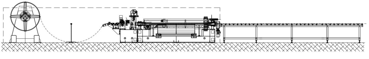 FLEXIBLE PRODUCTION LINE FOR GUTTER CURL layout image for 56012