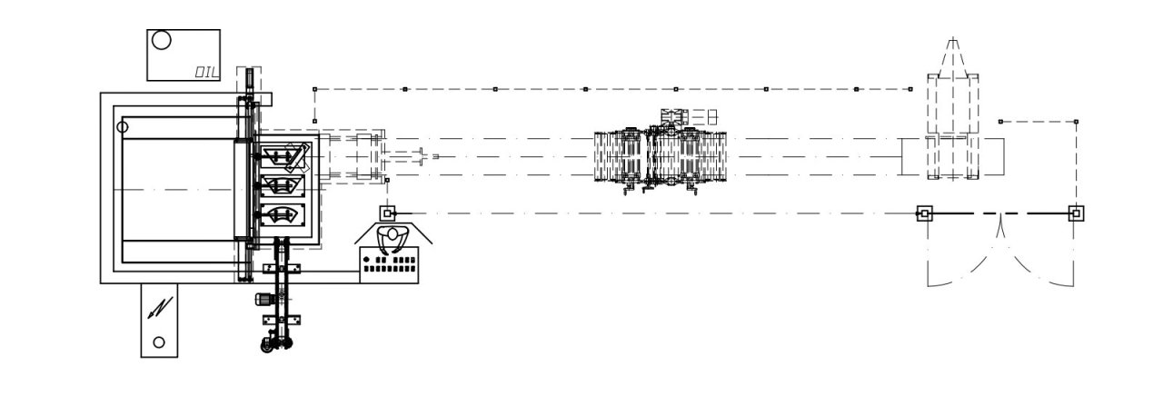 PRODUCTION LINE FOR GUTTER ELBOW JOINTS (HORIZONTALLY SEAMED) layout image for 56201D