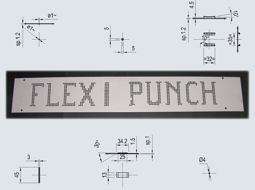 PUNCHING MACHINE FLEXI-PUNCH 650 technical data illustration for 13102